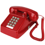 3d old-style red landline
